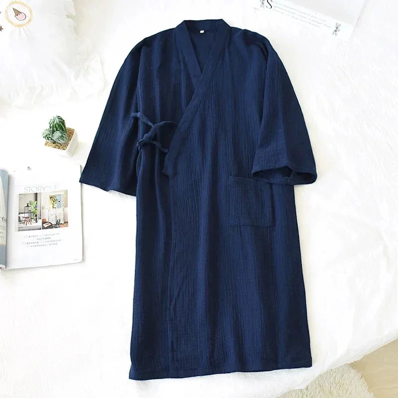 Robe de Chambre Femme Kimono - 100% Coton Unie