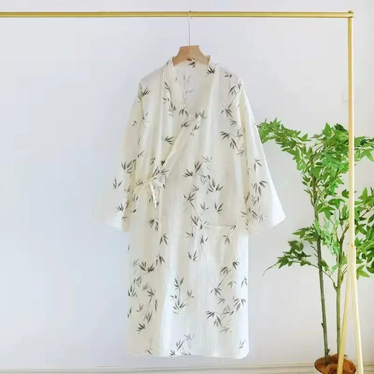 Robe de Chambre Femme Kimono – 100 % Coton Bambou