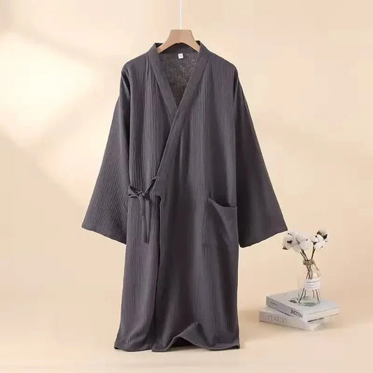 Robe de Chambre Femme Kimono - 100% Coton Unie