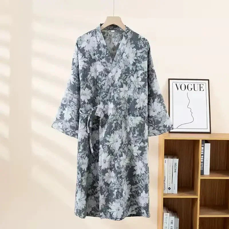 Robe de Chambre Femme Kimono - 100% Coton Japonais