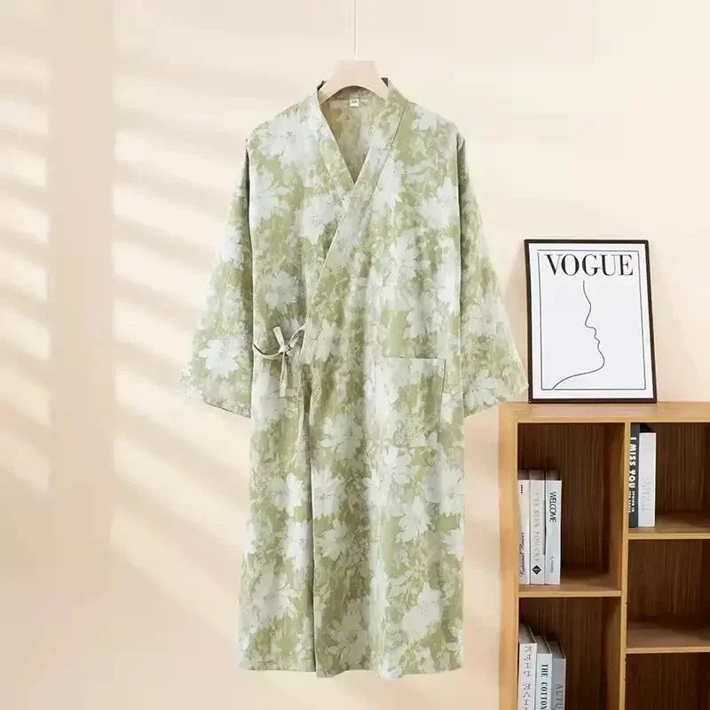 Robe de Chambre Femme Kimono - 100% Coton Japonais