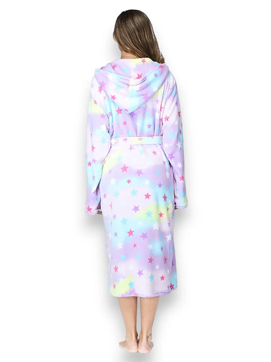 Robe de chambre polaire femme Douceur Étoilée – Avec ou sans capuche