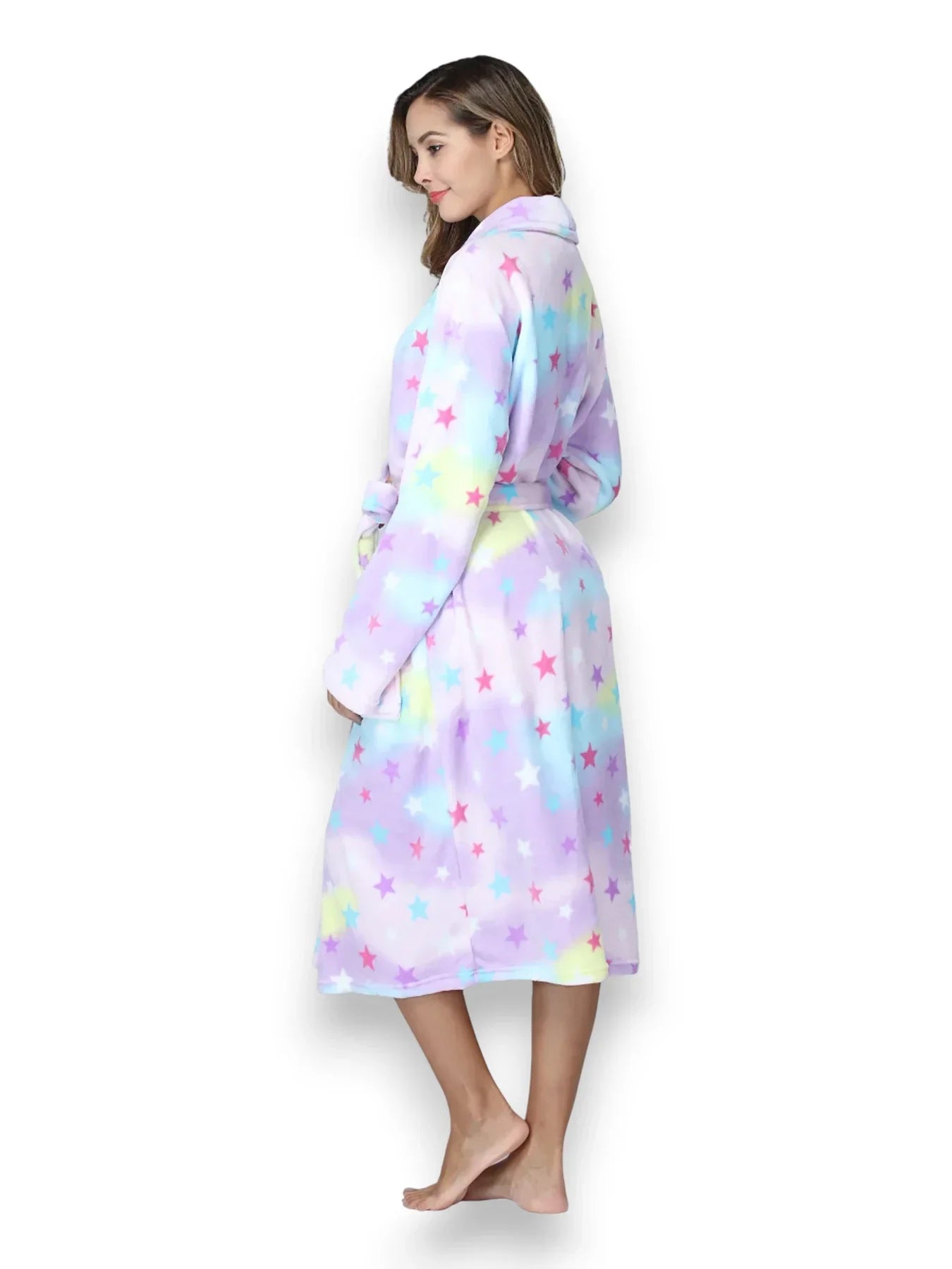 Robe de chambre polaire femme Douceur Étoilée – Avec ou sans capuche