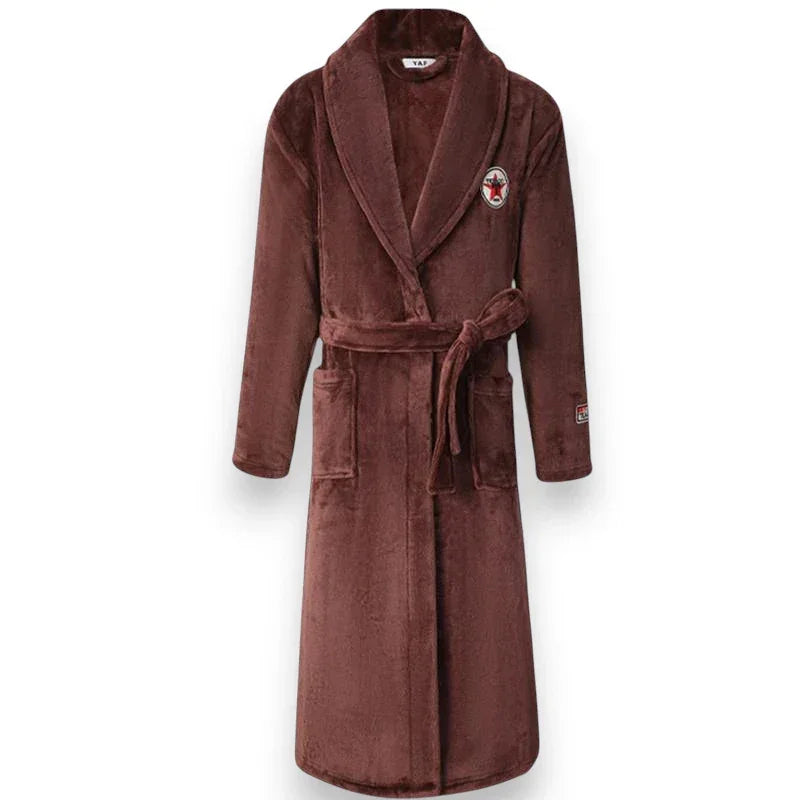 Robe de chambre polaire femme Kimono Longue – Élégance Douce