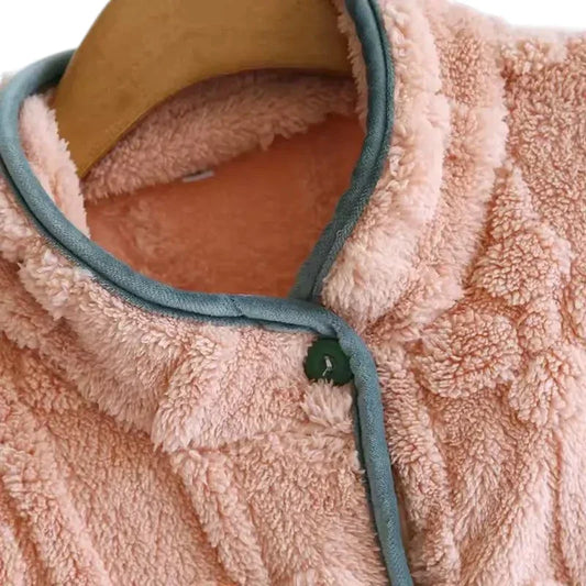 Robe de Chambre Polaire Femme- Boutonné