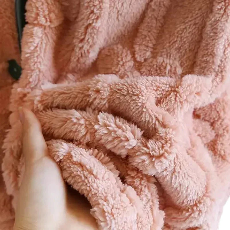 Robe de Chambre Polaire Femme- Boutonné