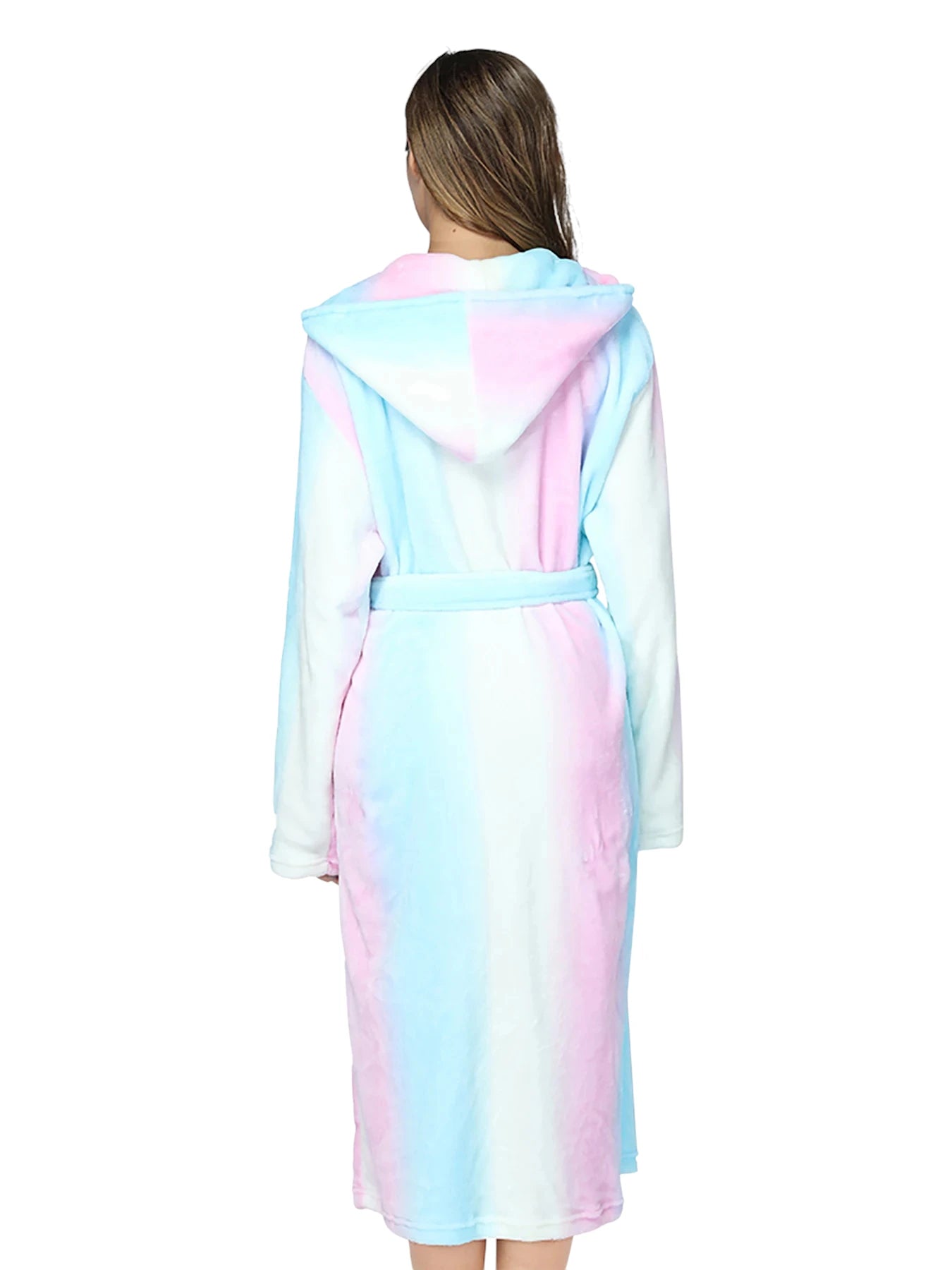 Robe de Chambre Polaire Femme à Capuche - Rainbow