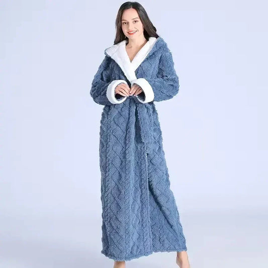 Robe de Chambre Polaire Femme Capuche - Douceur