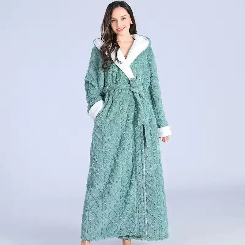 Robe de Chambre Polaire Femme Capuche - Douceur