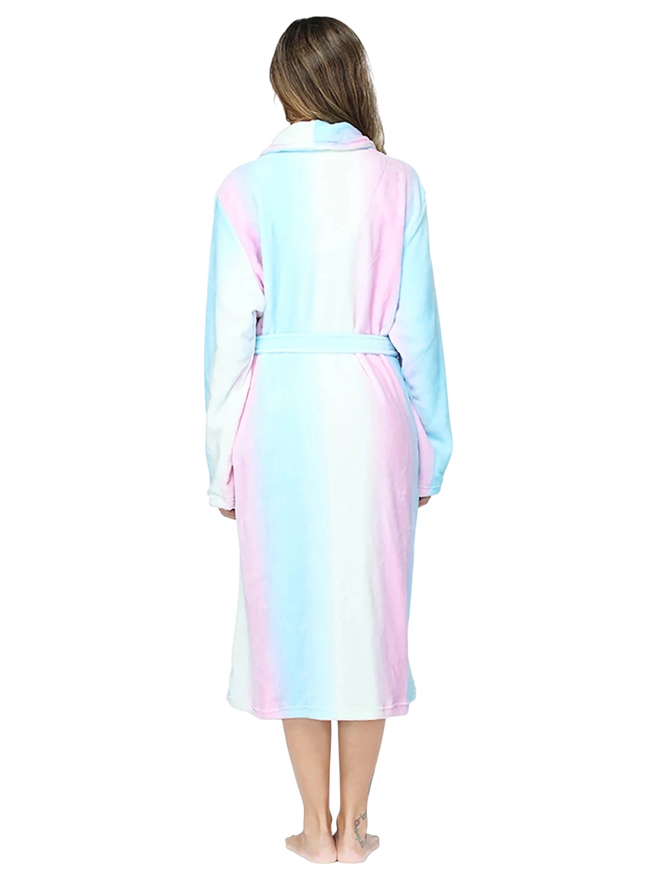 Robe de Chambre Polaire Femme à Capuche - Rainbow