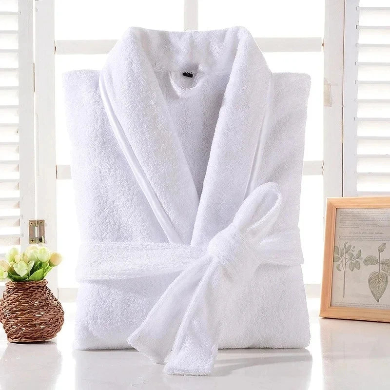 Robe de chambre coton éponge unisexe - Confort & Élégance