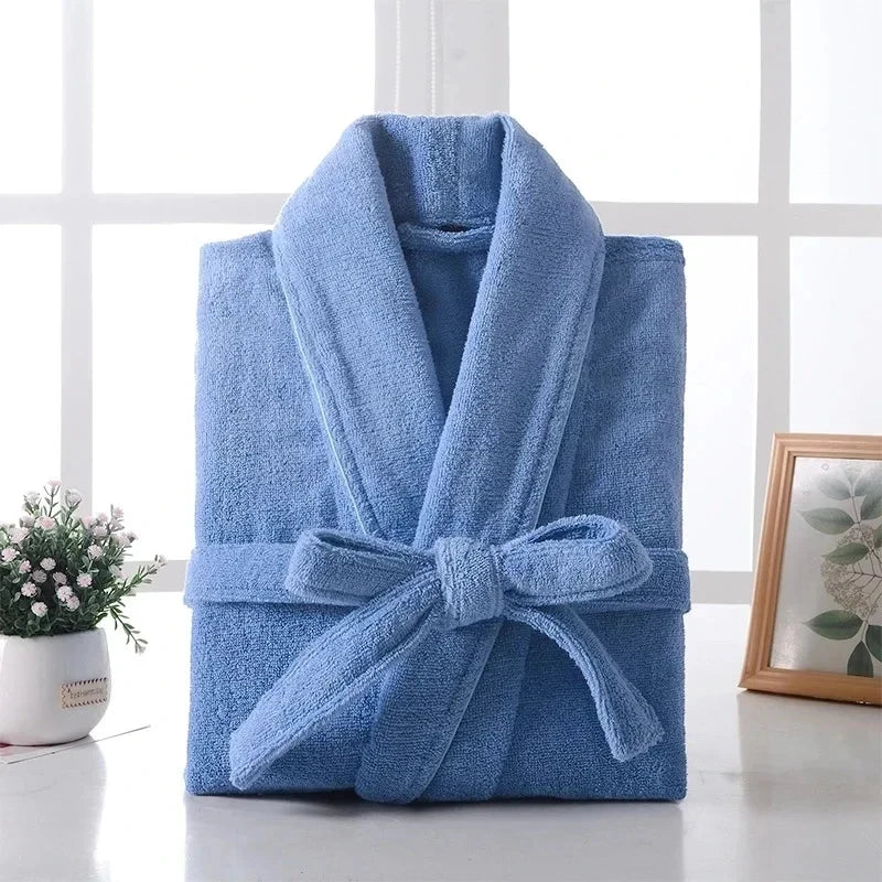 Robe de chambre coton éponge unisexe - Confort & Élégance