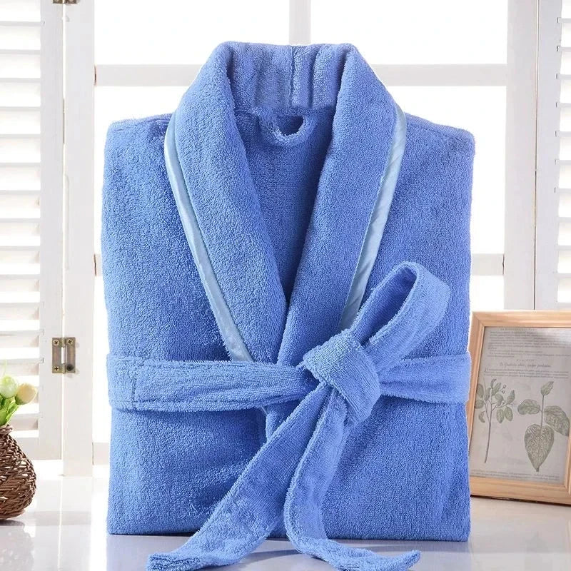 Robe de chambre coton éponge unisexe - Confort & Élégance