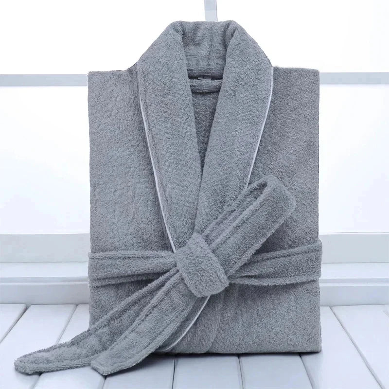 Robe de chambre coton éponge unisexe - Confort & Élégance