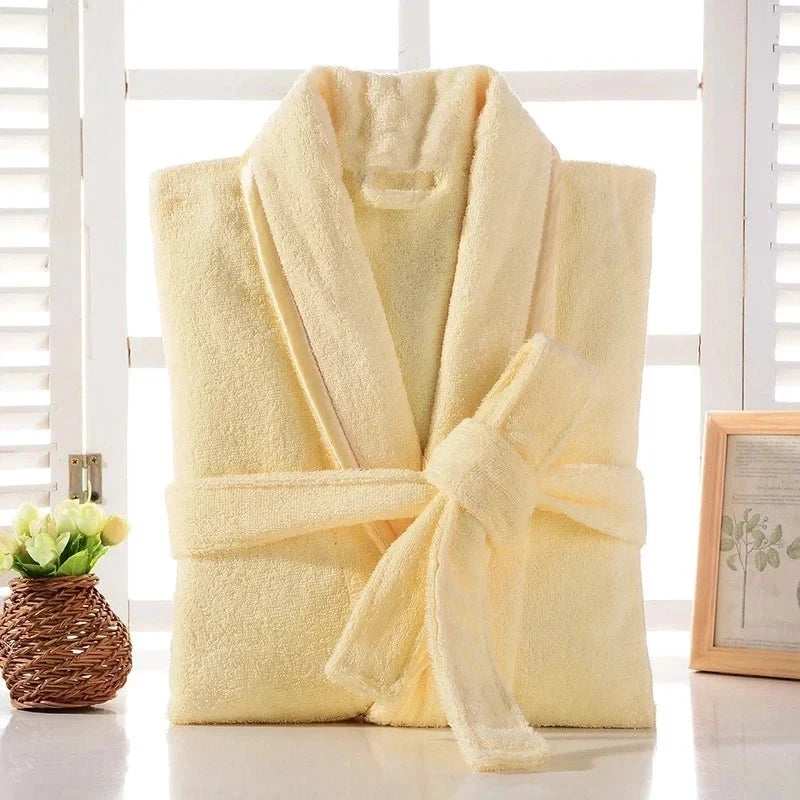 Robe de chambre coton éponge unisexe - Confort & Élégance