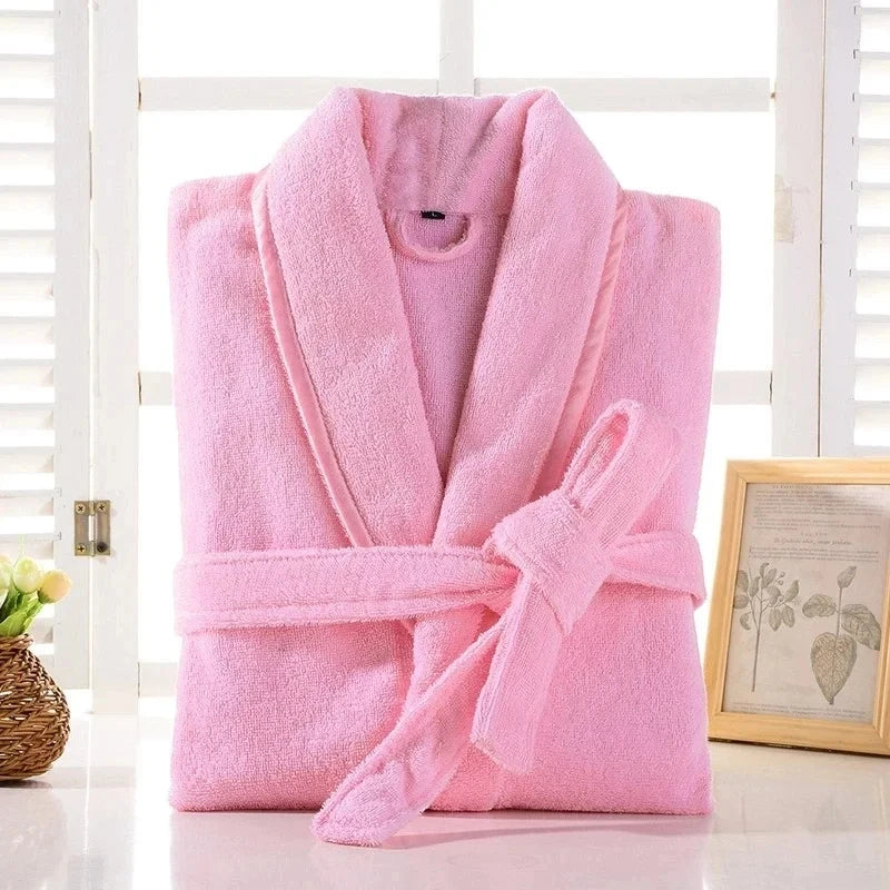 Robe de chambre coton éponge unisexe - Confort & Élégance