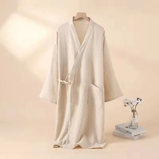 Robe de Chambre Femme Kimono - 100% Coton Unie