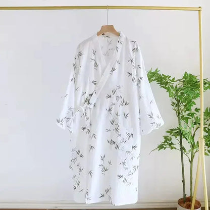 Robe de Chambre Femme Kimono – 100 % Coton Bambou