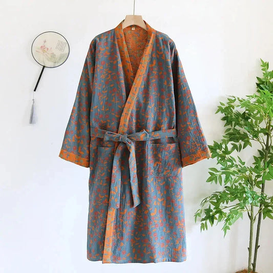 Robe de chambre femme coton – Style Kimono Japonais