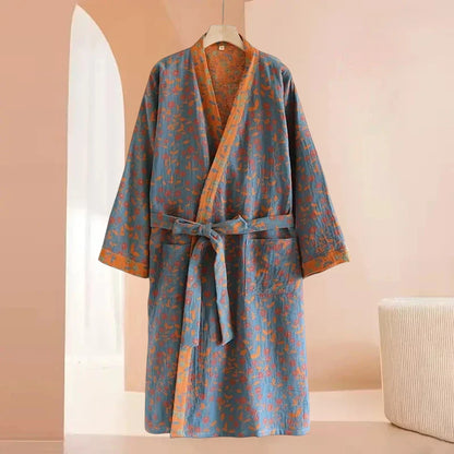 Robe de chambre femme coton – Style Kimono Japonais