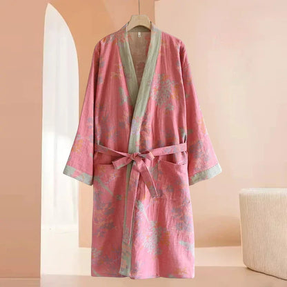 Robe de chambre femme coton – Style Kimono Japonais