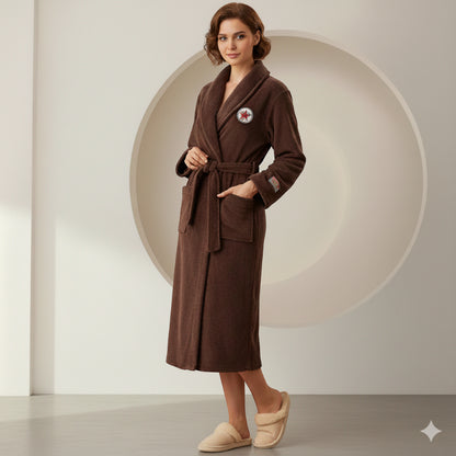 Robe de chambre polaire femme Kimono Longue – Élégance Douce