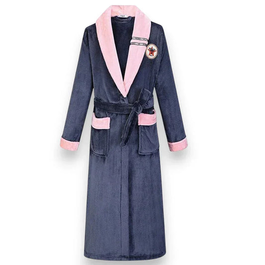 Robe de chambre polaire femme Kimono Longue – Élégance Douce