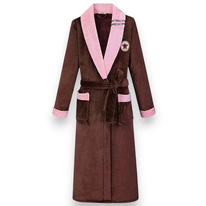 Robe de chambre polaire femme Kimono Longue – Élégance Douce