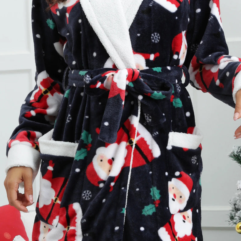Robe de Chambre Femme Polaire - Spéciale Noël Cocooning