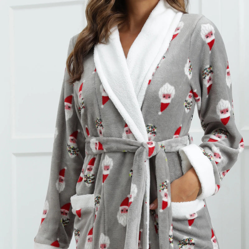 Robe de Chambre Femme Polaire - Spéciale Noël Cocooning