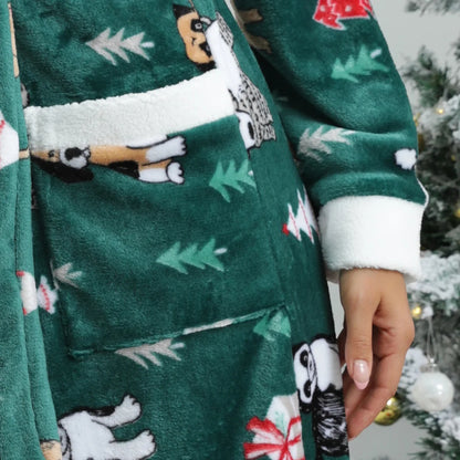 Robe de Chambre Femme Polaire - Spéciale Noël Cocooning