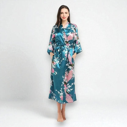 Robe de Chambre Femme Satin - Kimono Floral