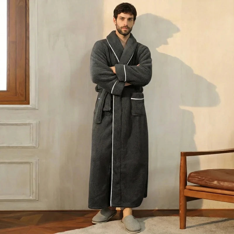 Robe de Chambre Homme Polaire – Confort et Élégance d’Hiver
