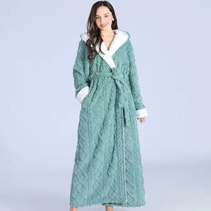 Robe de Chambre Polaire Femme Capuche - Douceur