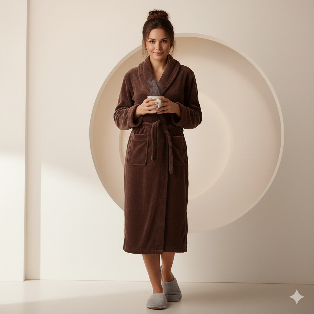 Robe de Chambre Polaire Femme - Mi long