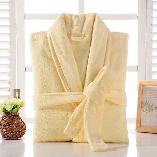 Robe de chambre coton éponge unisexe - Confort & Élégance